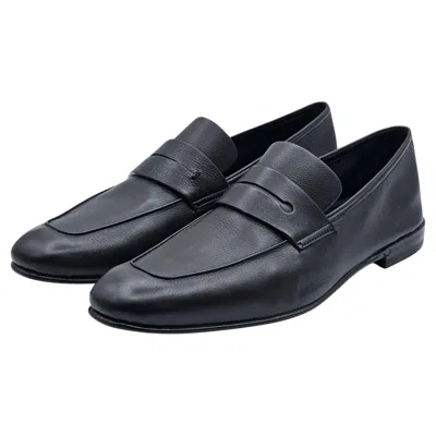 Pre-owned Ermenegildo Zegna Zegna L'asola Penny Loafers Leather In Dark Brown
