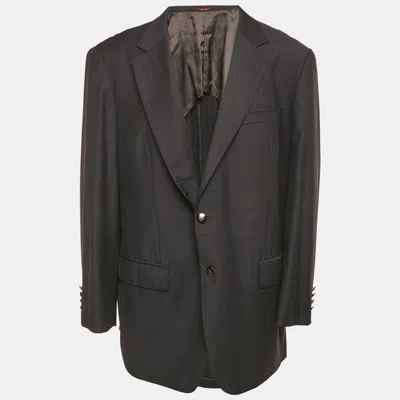 Pre-owned Ermenegildo Zegna Zenith Black Wool Single Breasted Blazer Xxl