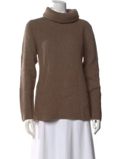 Pre-owned Ernest Leoty Merino Wool Turtleneck Sweater In Neutral