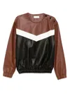 Ernest W Baker 80s Leather Sweatshirt