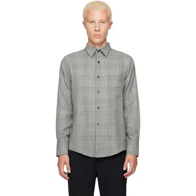 Ernest W Baker Black & White Classic Shirt In Prince Of Wales Chec