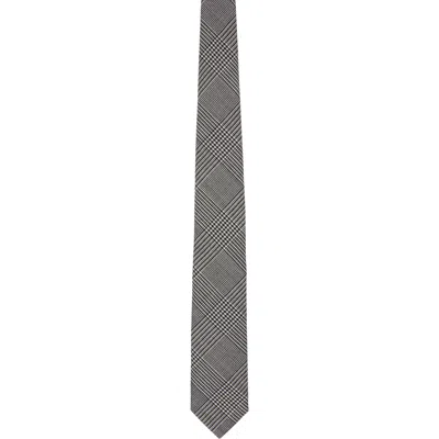 Ernest W Baker Black & White Classic Tie In Gray