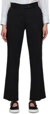 Ernest W Baker Black Button Trousers In Black