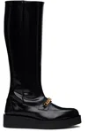 Ernest W Baker Black Chain Creeper Boots
