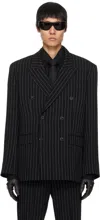ERNEST W BAKER BLACK DOUBLE BREASTED BLAZER