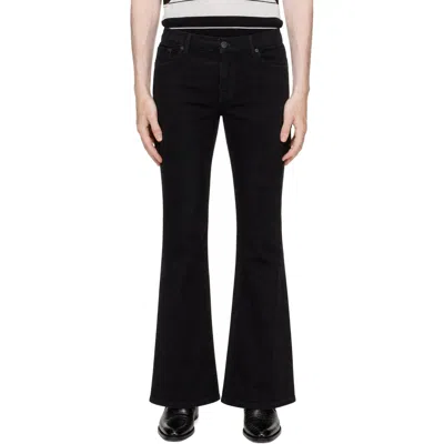 Ernest W Baker Black Flare Jeans In Black Organic Cotton