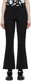 Ernest W Baker Black Flare Trousers In Black