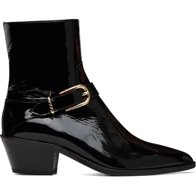 Ernest W Baker ブラック Gold Buckle ウエスタンブーツ In Black
