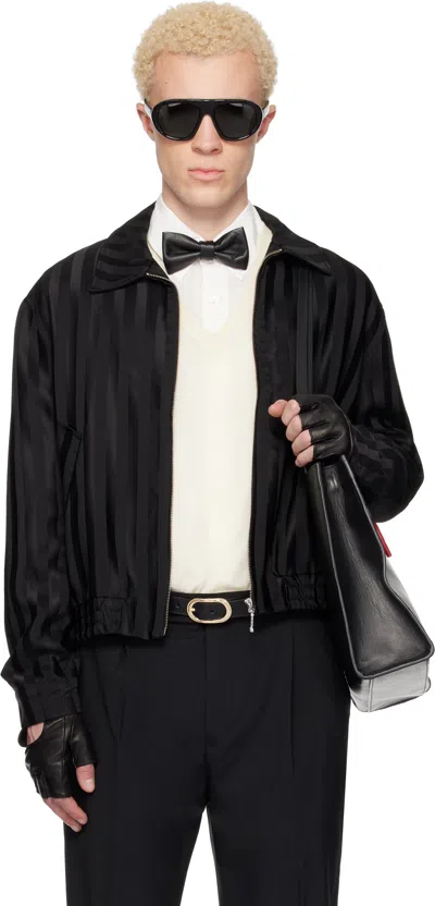 Ernest W Baker Black Harrington Jacket