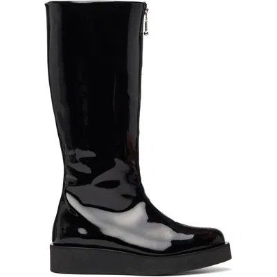 Ernest W Baker Black High Zip Boots