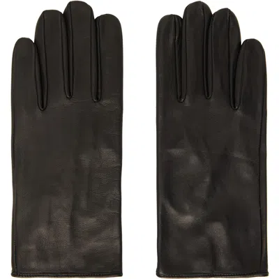 Ernest W Baker Black Leather Gloves