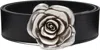 Ernest W Baker Black Rose Buckle Belt In Black