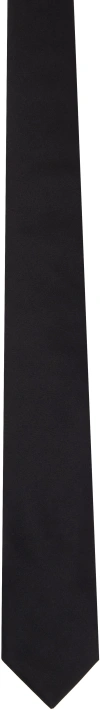 Ernest W Baker Black Satin Tie In Black