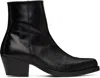 Ernest W Baker Black Western Boots In Black