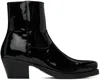 Ernest W Baker Black Western Boots In Black