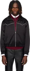 Ernest W Baker Western Piped Track Jacket In Black