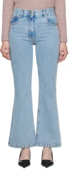 Ernest W Baker Blue Flared Jeans In Light Blue