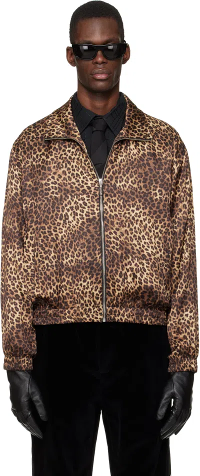 Ernest W Baker Brown Cheetah Track Jacket