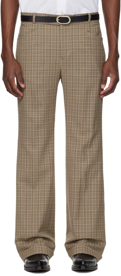 Ernest W Baker Brown Cuffed 70s Trousers