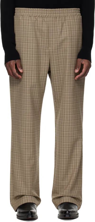 Ernest W Baker Brown Straight Fit Track Pants