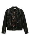 Ernest W Baker Buckle Bomber Jacket In Black