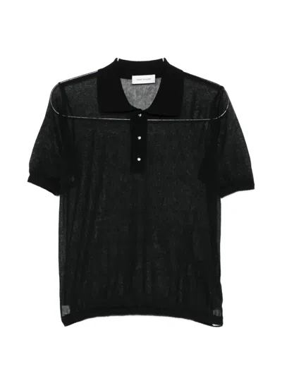 Ernest W Baker Buttoned Polo Shirt In Black