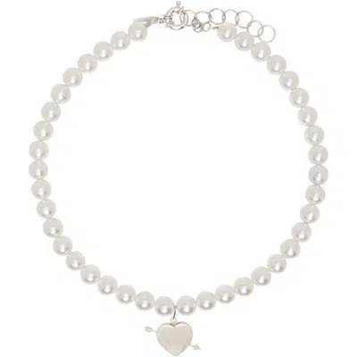 Ernest W Baker Charm フェイクパール ネックレス In White