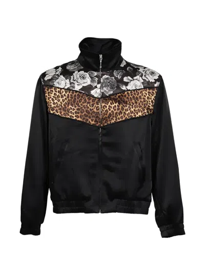 Ernest W Baker Cheetah Rose Track Jacket In Multi
