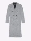 Ernest W Baker Double-breasted Herringbone Coat In Gray