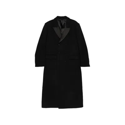 Ernest W Baker Double-breasted Peak-lapels Coat In Black