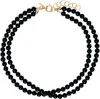 Ernest W Baker Black Agate Pearl Necklace In Black