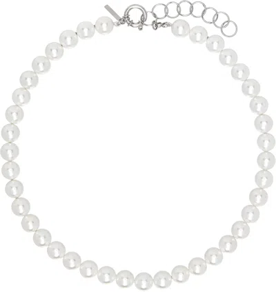 Ernest W Baker Faux-pearl Necklace In White