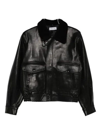 Ernest W Baker Ernest W. Baker Leather Outerwears In Black