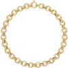 Ernest W Baker Gold Large Engraved Chain Necklace In Gold Plated Silver