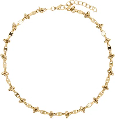 Ernest W Baker Gold Thorn Chain Necklace In Gold Plated Silver