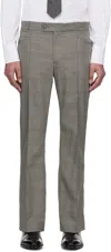 Ernest W Baker Gray Flare Trousers In Grey Check