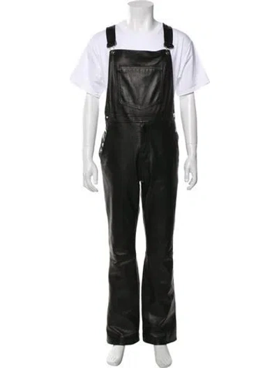 Pre-owned Ernest W Baker Lamb Leather Moto Pants In Black