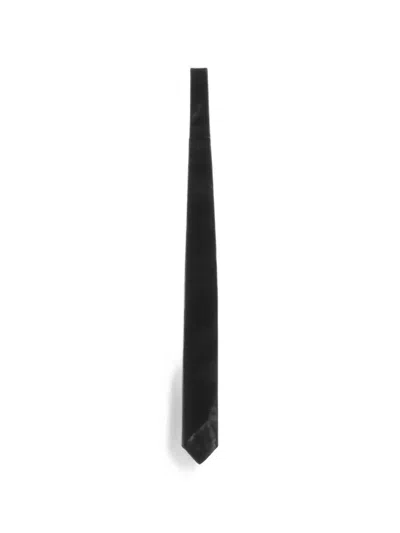 Ernest W Baker Leather Classic Tie In Black