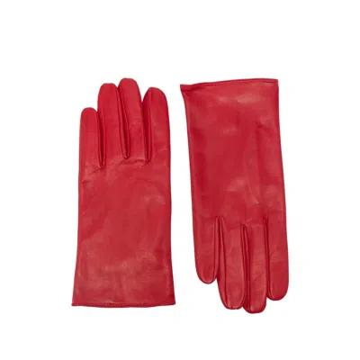 Ernest W Baker Leather Gloves In Red