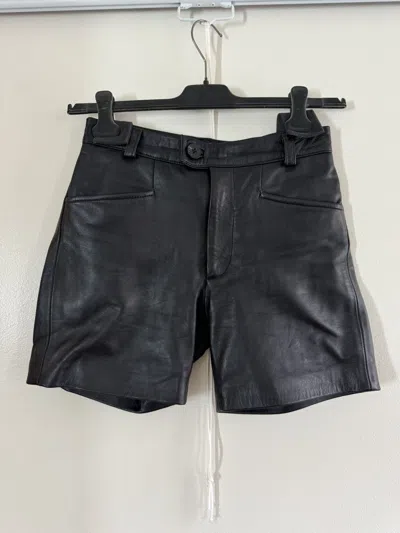 Pre-owned Ernest W Baker Leather Shorts In Black