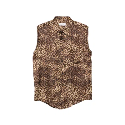 Ernest W Baker Leopard-print Pocket Shirt In Brown