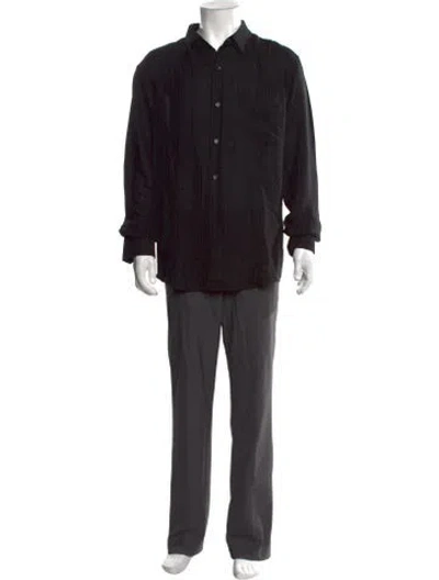 Pre-owned Ernest W Baker Long Sleeve Dress Shirt In Black