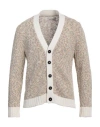 Ernest W Baker Ernest W. Baker Man Cardigan Beige Size 42 Wool, Viscose, Nylon, Cotton, Synthetic Fibers In Beige