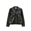 Ernest W Baker Multiple-pockets Buttoned Leather Jacket In Black