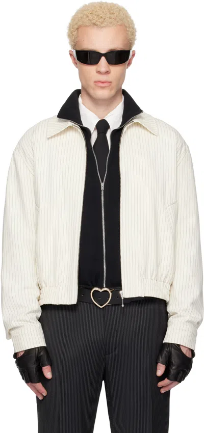 Ernest W Baker Off-white Harrington Jacket In Multi