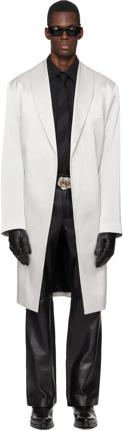 Ernest W Baker Off-white Tailored Coat In Gray