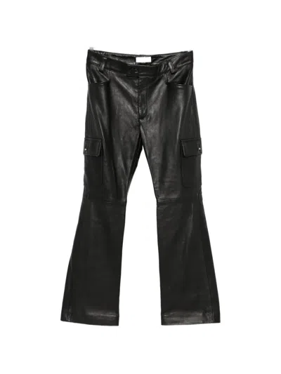 Ernest W Baker Pocket Leather Trousers In Black