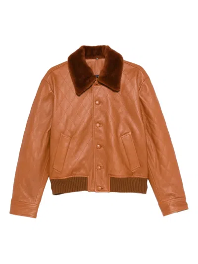 ERNEST W BAKER QUILTED LEATHER JACKET