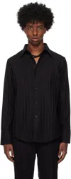 Ernest W Baker Red & Black Pin Stripe Classic Shirt In Subtle Red