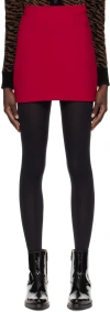 Ernest W Baker Red Two-pocket Miniskirt In Red